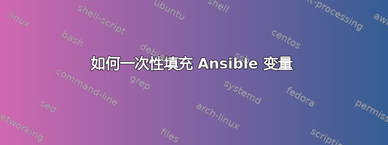 如何一次性填充 Ansible 变量