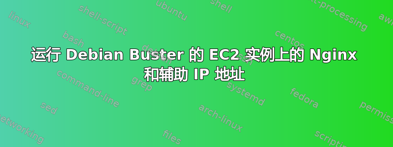 运行 Debian Buster 的 EC2 实例上的 Nginx 和辅助 IP 地址