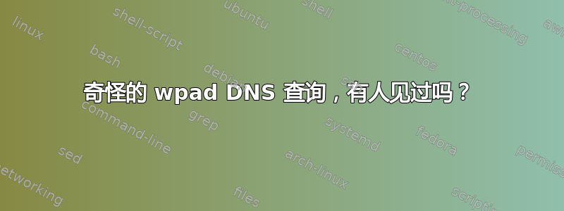 奇怪的 wpad DNS 查询，有人见过吗？