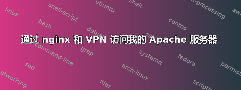 通过 nginx 和 VPN 访问我的 Apache 服务器