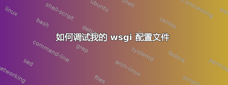 如何调试我的 wsgi 配置文件