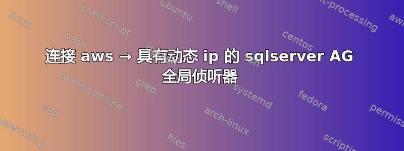 连接 aws → 具有动态 ip 的 sqlserver AG 全局侦听器