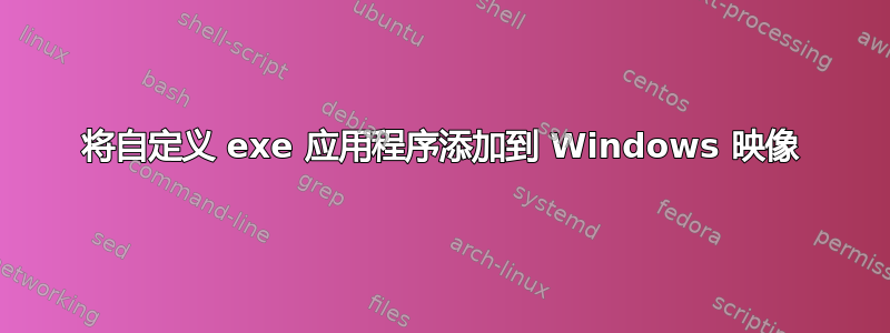 将自定义 exe 应用程序添加到 Windows 映像