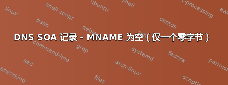 DNS SOA 记录 - MNAME 为空（仅一个零字节）