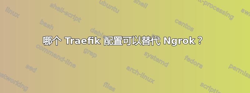 哪个 Traefik 配置可以替代 Ngrok？