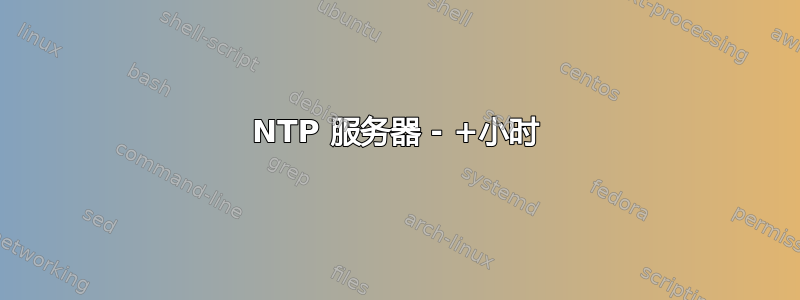 NTP 服务器 - +小时