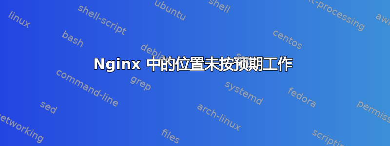 Nginx 中的位置未按预期工作