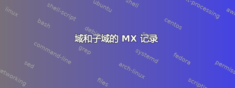 域和子域的 MX 记录