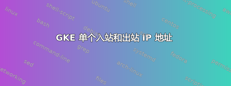 GKE 单个入站和出站 IP 地址