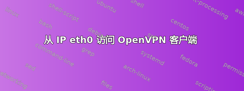 从 IP eth0 访问 OpenVPN 客户端