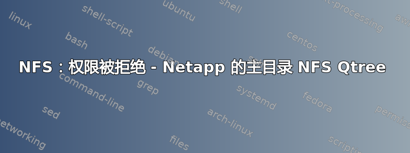 NFS：权限被拒绝 - Netapp 的主目录 NFS Qtree