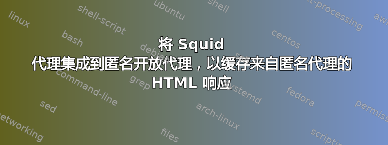 将 Squid 代理集成到匿名开放代理，以缓存来自匿名代理的 HTML 响应