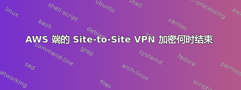 AWS 端的 Site-to-Site VPN 加密何时结束