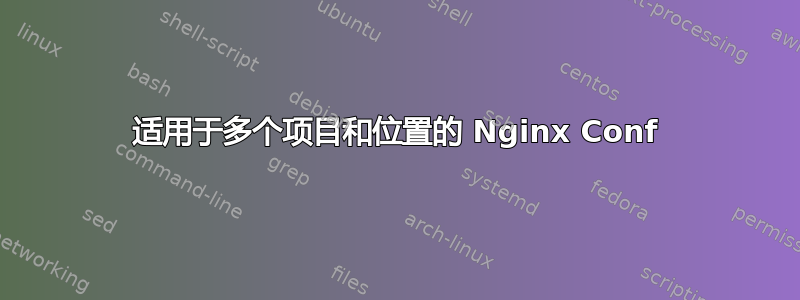 适用于多个项目和位置的 Nginx Conf