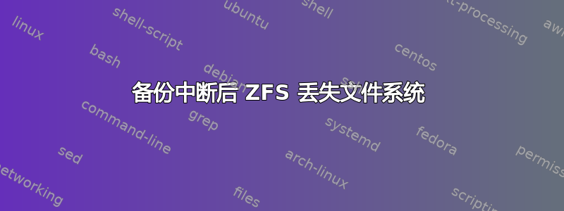 备份中断后 ZFS 丢失文件系统