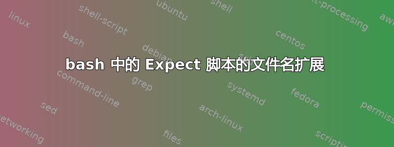 bash 中的 Expect 脚本的文件名扩展