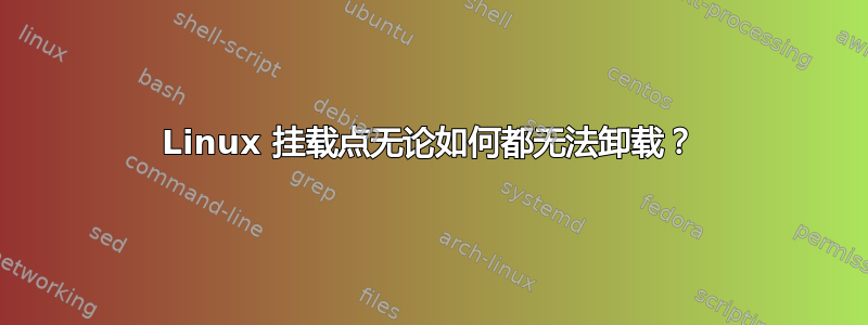 Linux 挂载点无论如何都无法卸载？