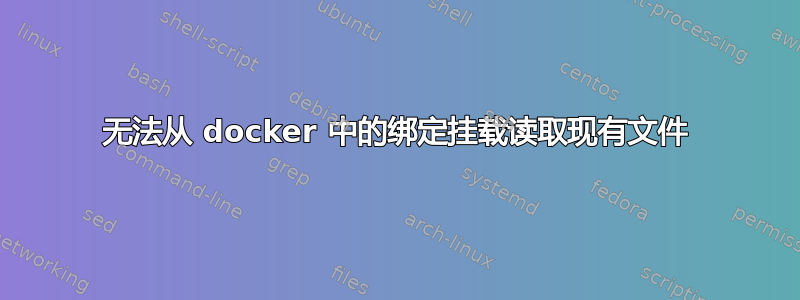 无法从 docker 中的绑定挂载读取现有文件