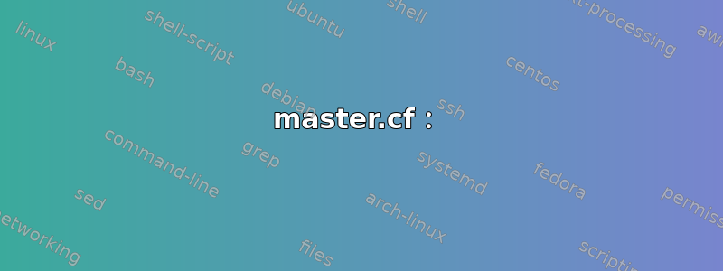 master.cf：