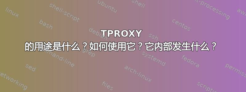 TPROXY 的用途是什么？如何使用它？它内部发生什么？