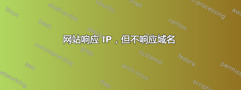 网站响应 IP，但不响应域名