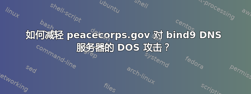 如何减轻 peacecorps.gov 对 bind9 DNS 服务器的 DOS 攻击？