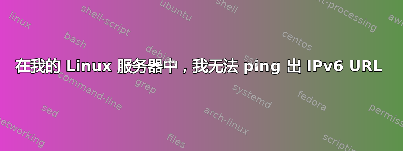 在我的 Linux 服务器中，我无法 ping 出 IPv6 URL