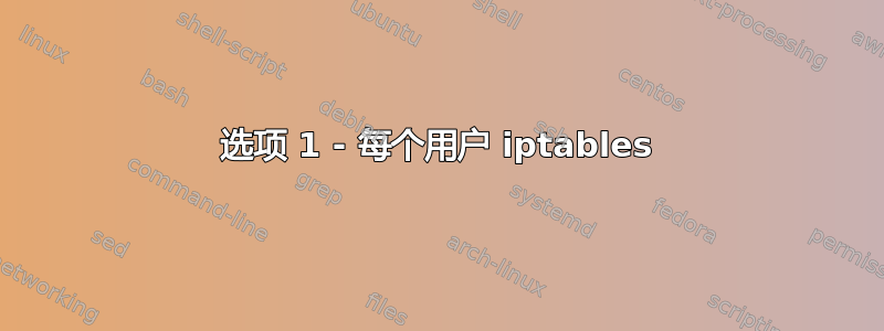 选项 1 - 每个用户 iptables