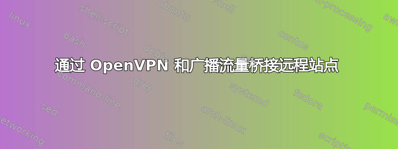 通过 OpenVPN 和广播流量桥接远程站点