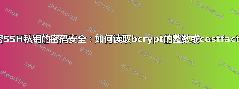 加密SSH私钥的密码安全：如何读取bcrypt的整数或costfactor