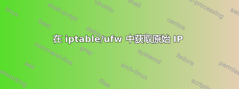 在 iptable/ufw 中获取原始 IP