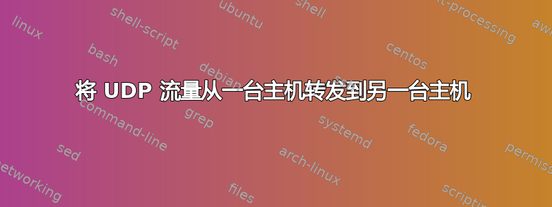 将 UDP 流量从一台主机转发到另一台主机