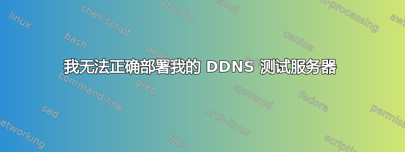 我无法正确部署我的 DDNS 测试服务器