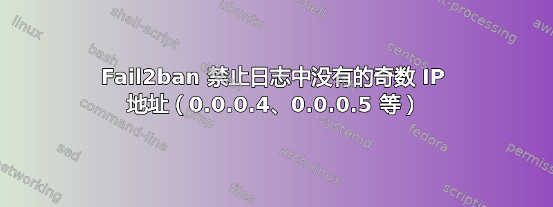 Fail2ban 禁止日志中没有的奇数 IP 地址（0.0.0.4、0.0.0.5 等）