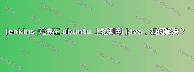 Jenkins 无法在 ubuntu 上检测到 java，如何解决？