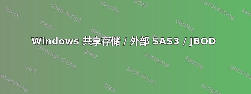 Windows 共享存储 / 外部 SAS3 / JBOD