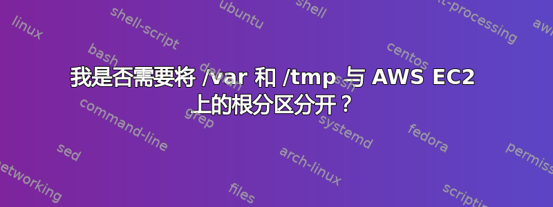 我是否需要将 /var 和 /tmp 与 AWS EC2 上的根分区分开？