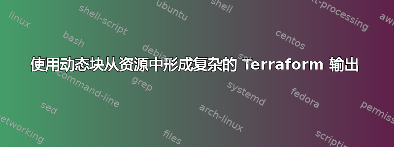 使用动态块从资源中形成复杂的 Terraform 输出