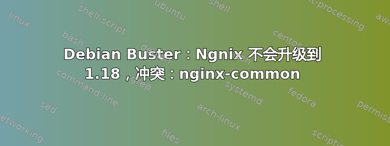 Debian Buster：Ngnix 不会升级到 1.18，冲突：nginx-common