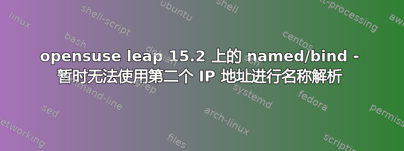 opensuse leap 15.2 上的 named/bind - 暂时无法使用第二个 IP 地址进行名称解析