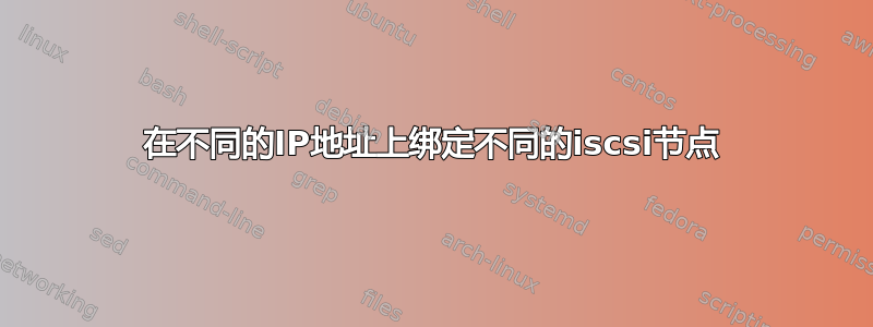 在不同的IP地址上绑定不同的iscsi节点