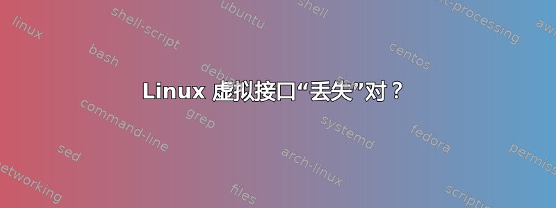 Linux 虚拟接口“丢失”对？