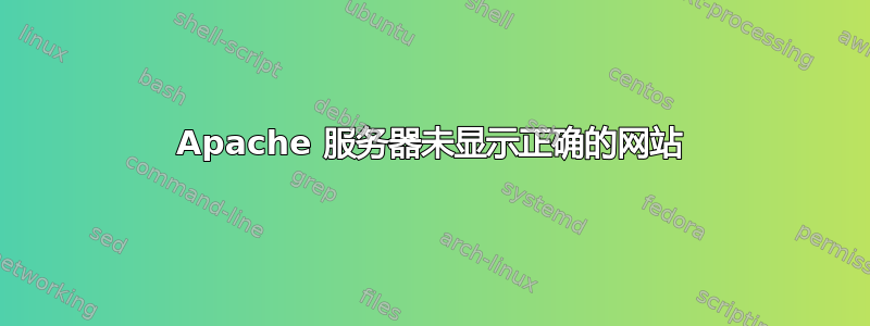 Apache 服务器未显示正确的网站