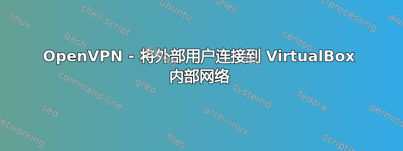 OpenVPN - 将外部用户连接到 VirtualBox 内部网络