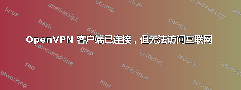 OpenVPN 客户端已连接，但无法访问互联网