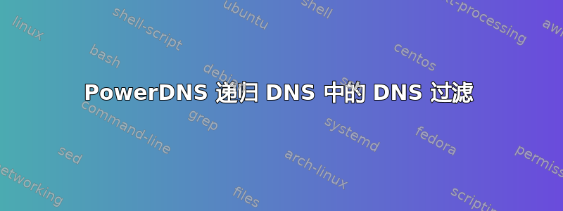 PowerDNS 递归 DNS 中的 DNS 过滤