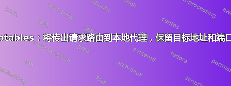 iptables：将传出请求路由到本地代理，保留目标地址和端口