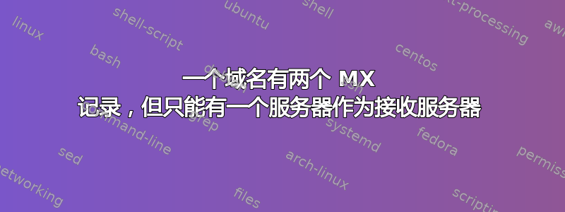 一个域名有两个 MX 记录，但只能有一个服务器作为接收服务器