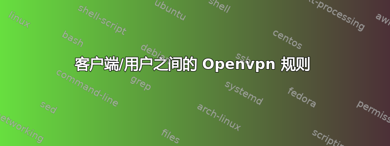 客户端/用户之间的 Openvpn 规则