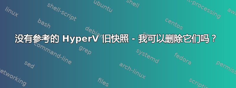 没有参考的 HyperV 旧快照 - 我可以删除它们吗？